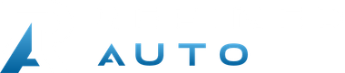A blue car with the word refined below it on a white background.