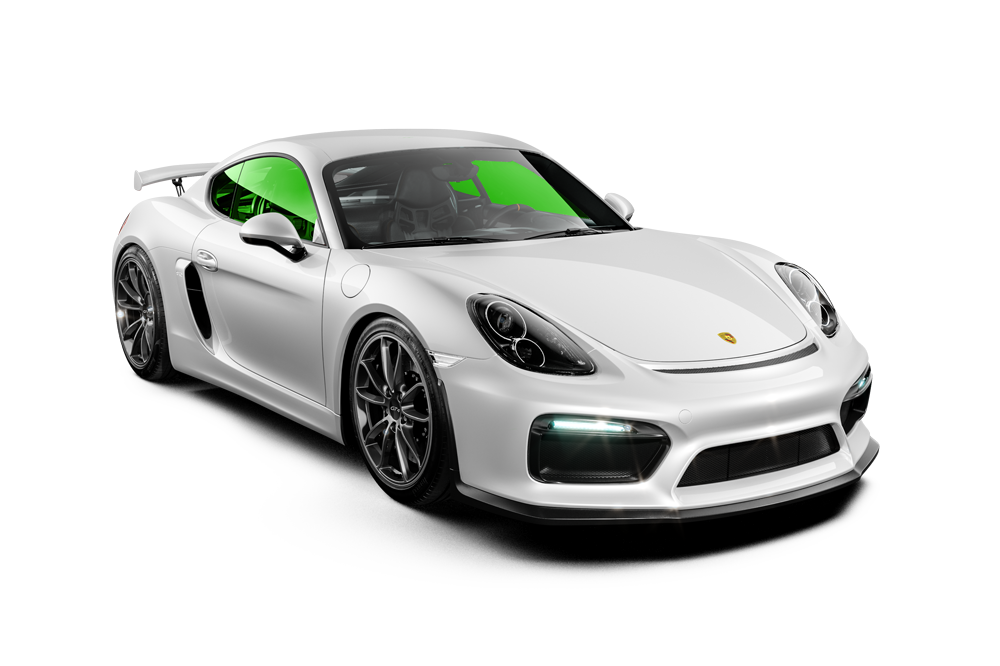 A white porsche 911 gt4 rs is shown on a white background.
