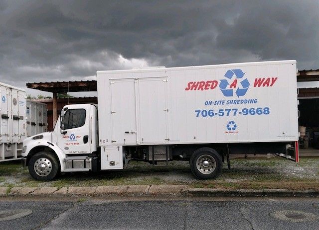 Shred a Way on-site shredding truck