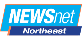 Logo for NEWSnet Northeast: white text on blue background and a lower blue banner with white text.