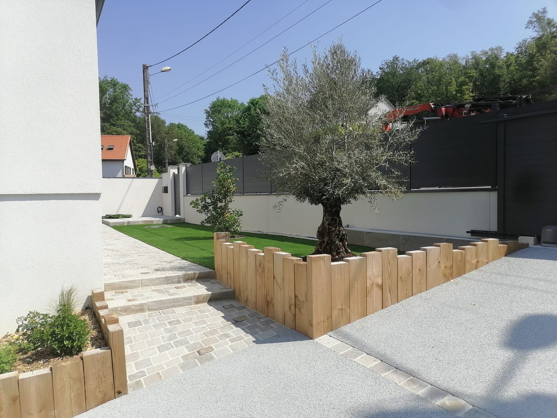 allée stabilisée et terrasse à Chartres