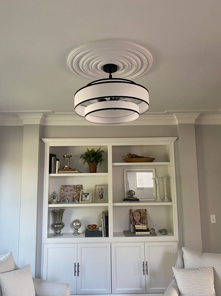 Beautiful Chandelier on Ceiling — Leavenworth, KS — Ready Set Hang