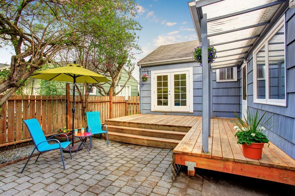 A Backyard With a Wooden Deck — D.J. Decks in Urunga, NSW