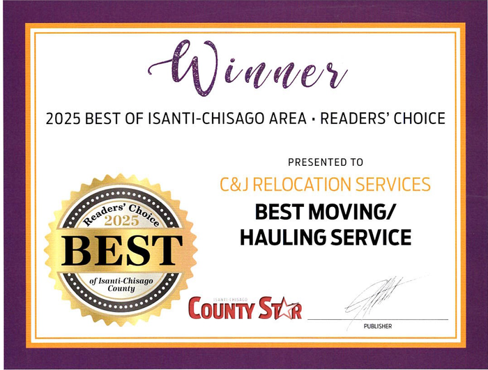 Award - C & J Relocation Services, LLC Award - C & J Relocation Services, LLC