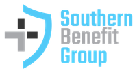 The logo for the southern benefit group is blue and gray.
