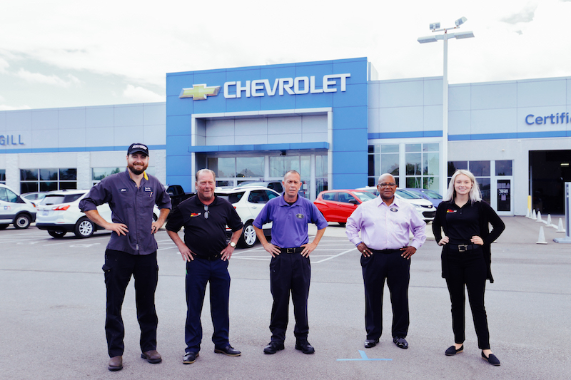 Employees having fun at an event