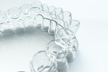 Close up of Clear Aligners