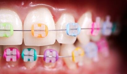 Close up of colorful Braces (3)