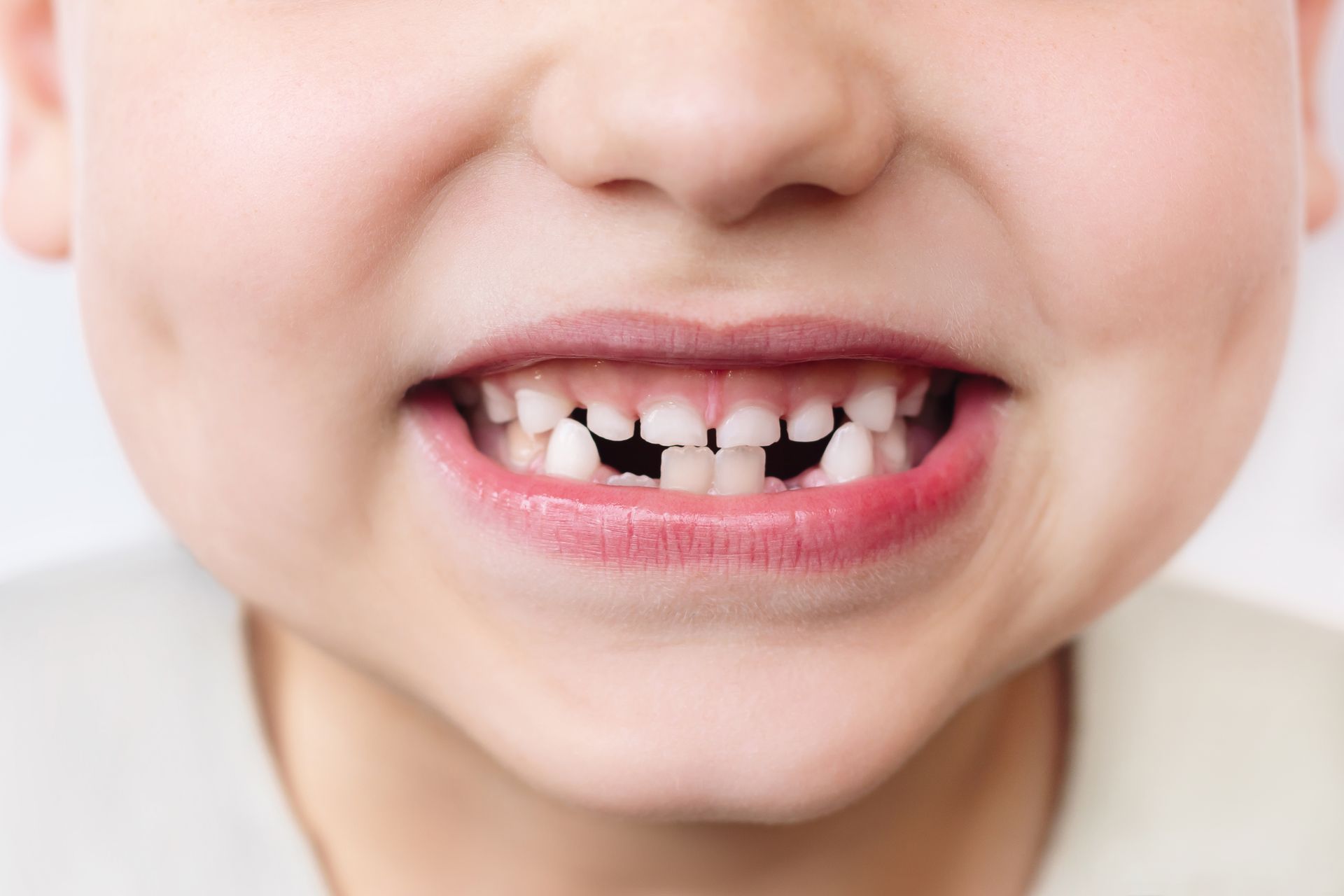 Close up of a child's set of teeth