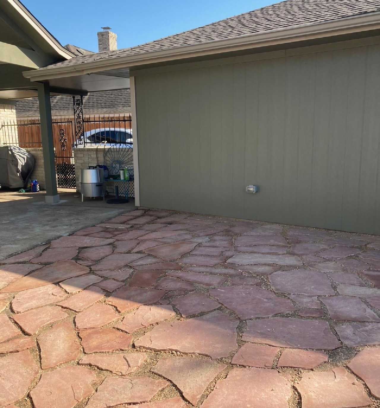Stone Patio — Houston, TX — B.E Lawn Services