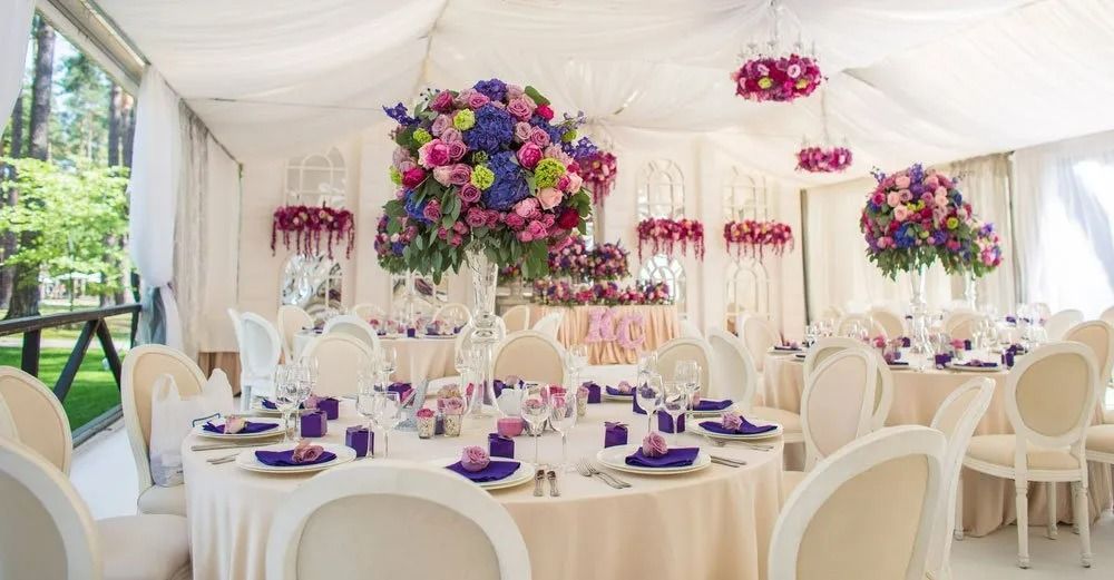 Elegant Wedding Reception Inside a White Tent — Creative Events Innisfail in Innisfail, QLD