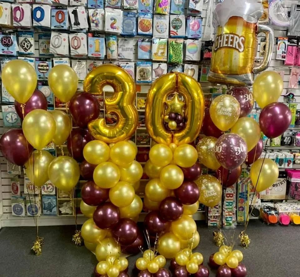 Balloons and Decor for a 30th Birthday Celebration — Creative Events Innisfail in Innisfail, QLD