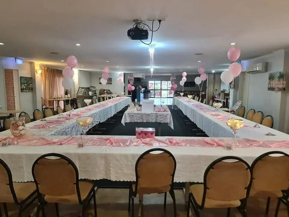 A Banquet Room With Tables Arranged in a U-shape — Creative Events Innisfail in Mission Beach, QLD