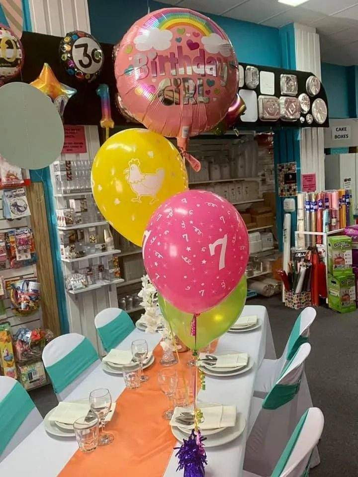 Birthday Party Table Set With Balloons — Creative Events Innisfail in Babinda, QLD