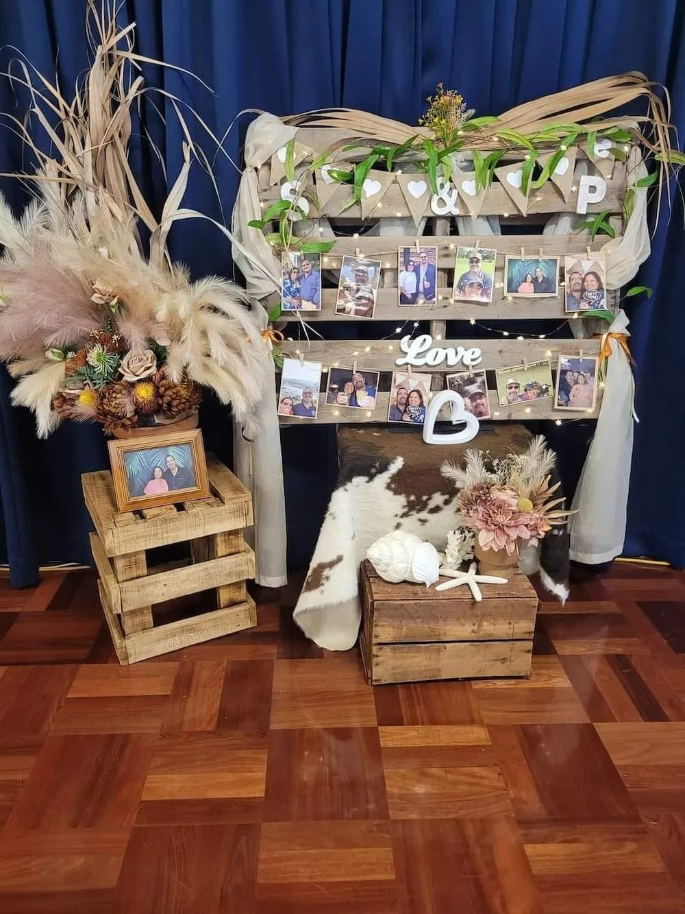 Rustic Wedding Photo Display — Creative Events Innisfail in Babinda, QLD