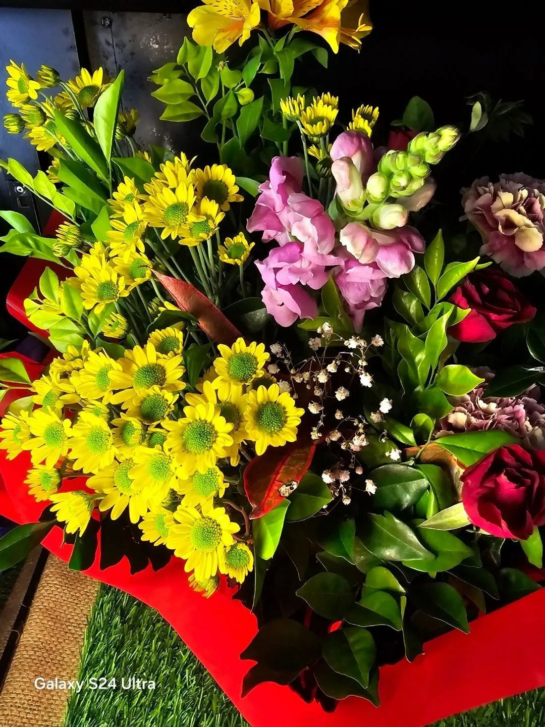 Bouquet of Yellow, Pink, and Red Flowers With Green Foliage — Creative Events Innisfail in Innisfail, QLD