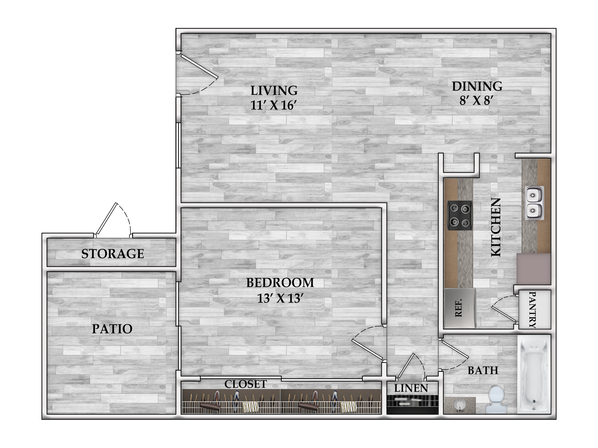 best price in north houston for a one bedroom