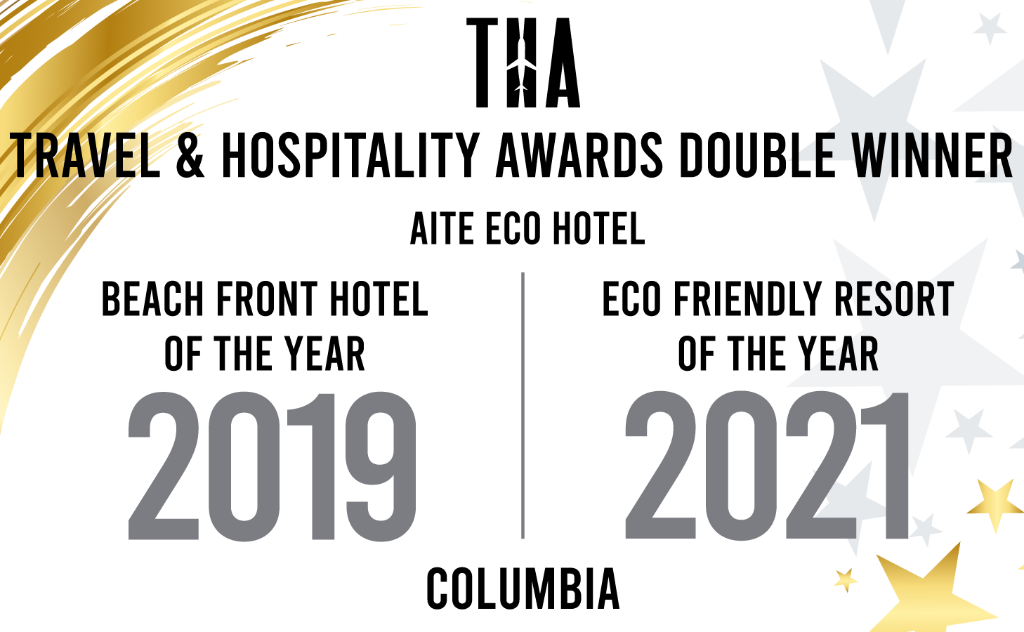 Doble ganador de los premios THA Travel & Hospitality Awards en 2019 y 2021, en las categorías de hotel frente a la playa y hotel ecológico.