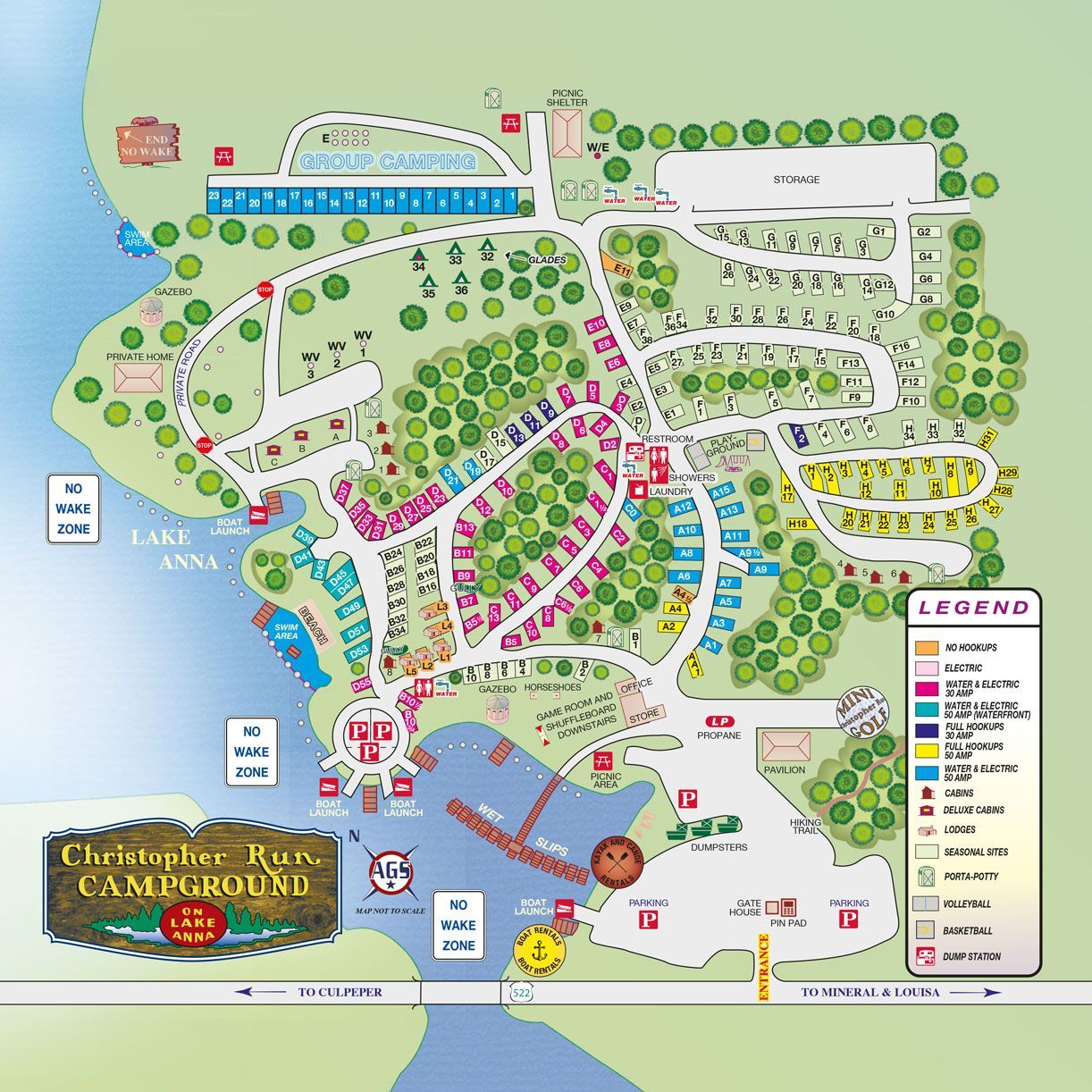 Christopher Run Campground Sitemap