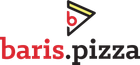 Logo for Baris Pizza. Red