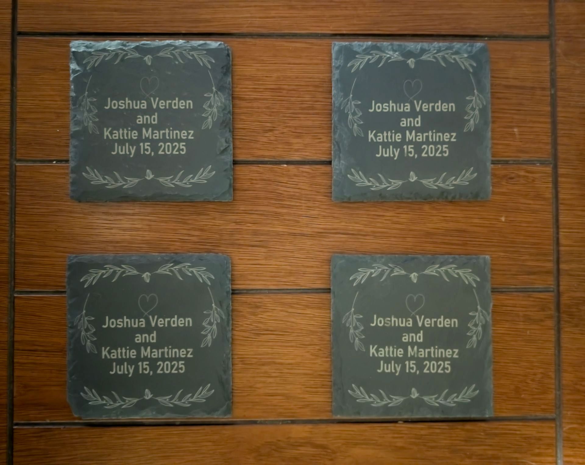 Custom Engraved Slate Coasters