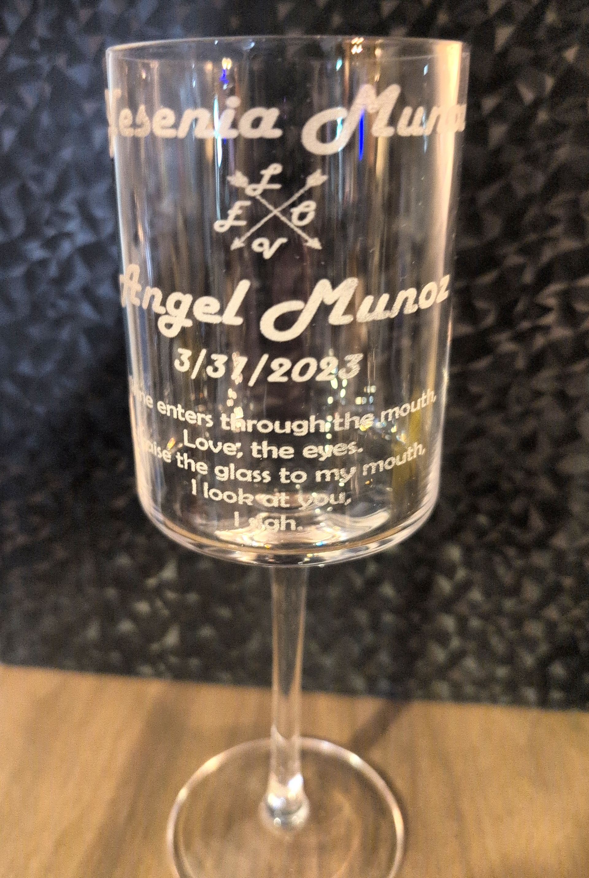 Custom Engraved Champagne Glasses