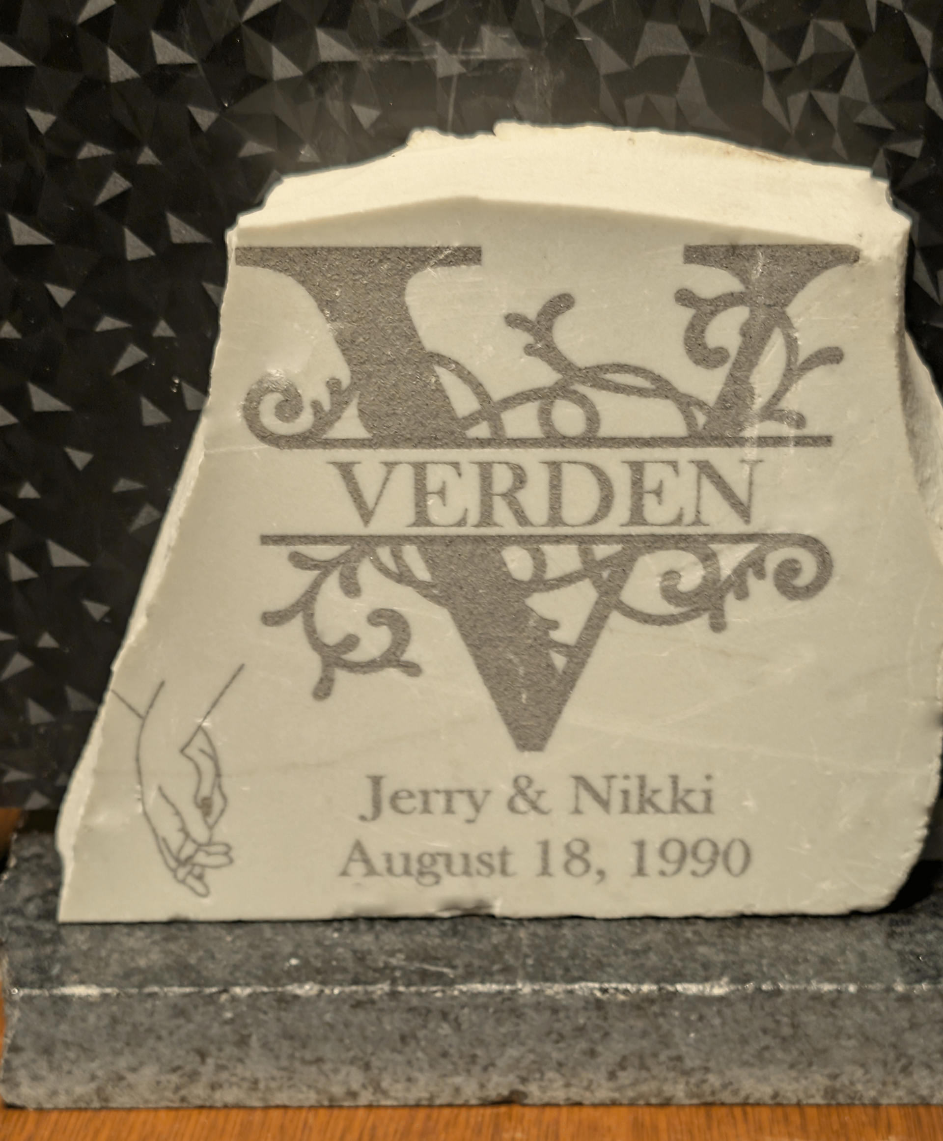 Engraved Marble Wedding / Anniversary Gift