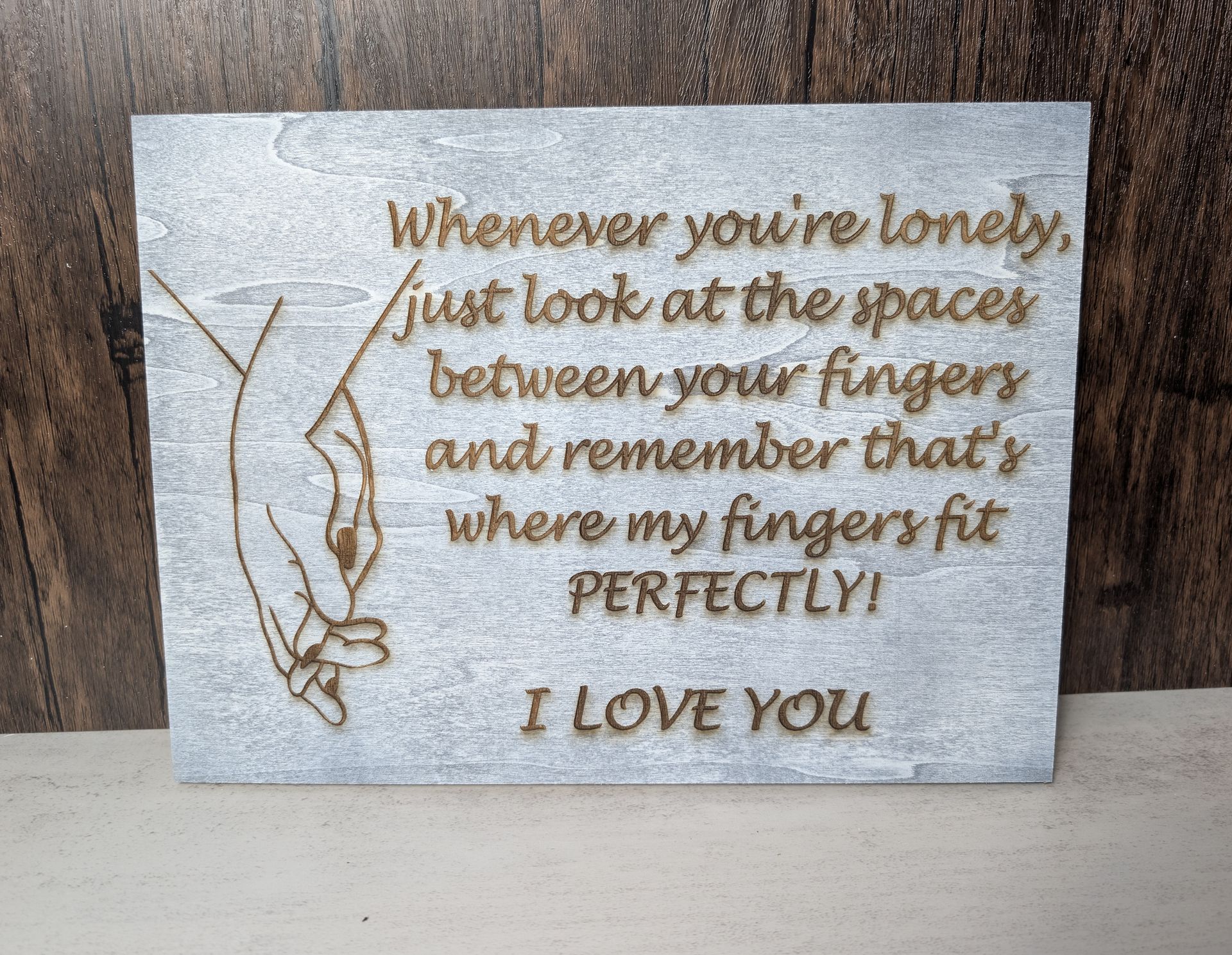 Engraved Wood Sign