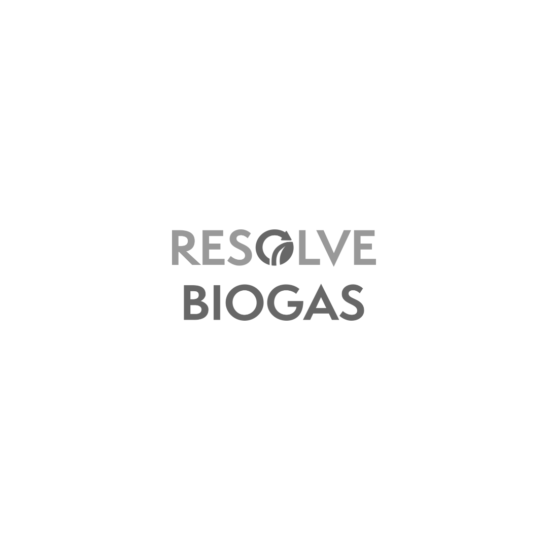 É um logotipo para uma empresa chamada resolve biogas.