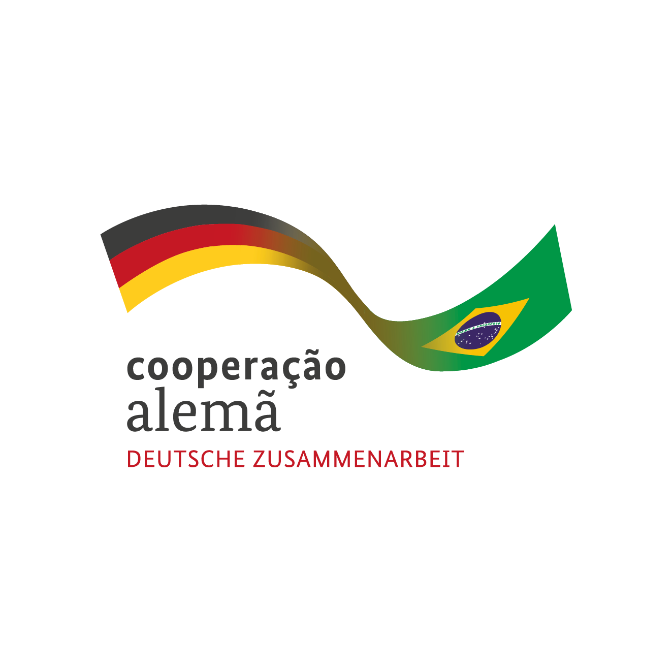 Um logotipo para uma empresa chamada cooperação alemã.