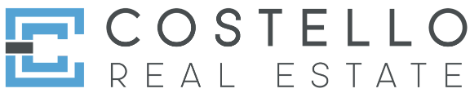 Costello Real Estate logo in blue and gray text with stylized C icon