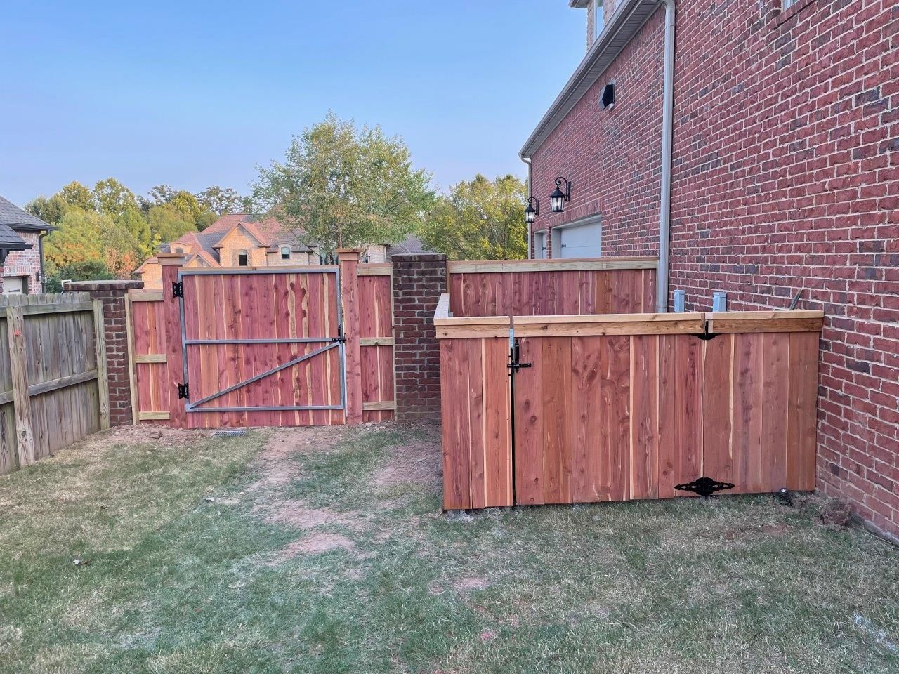 cedar hvac short fence