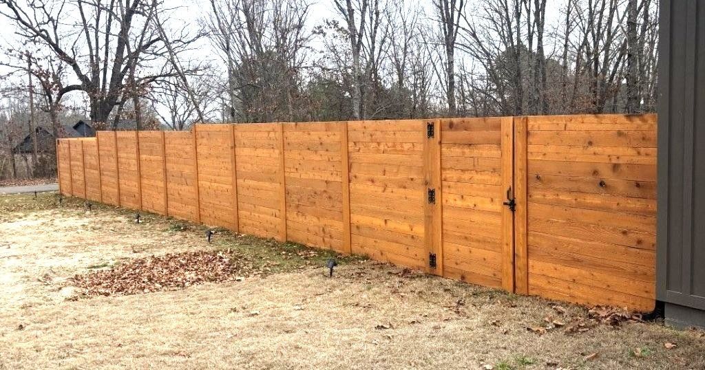Clear stained privacy fence