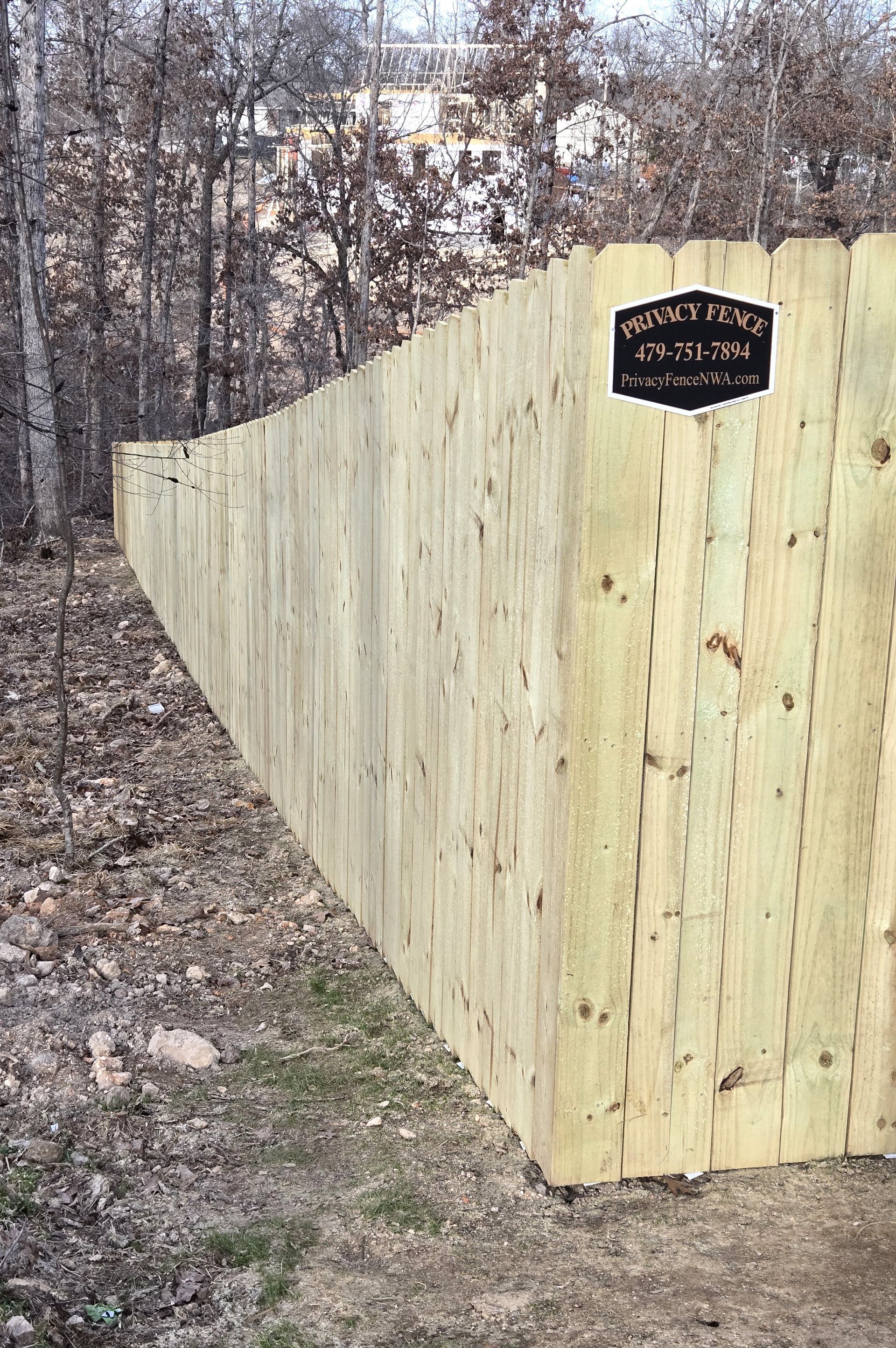 Pine fence board to board