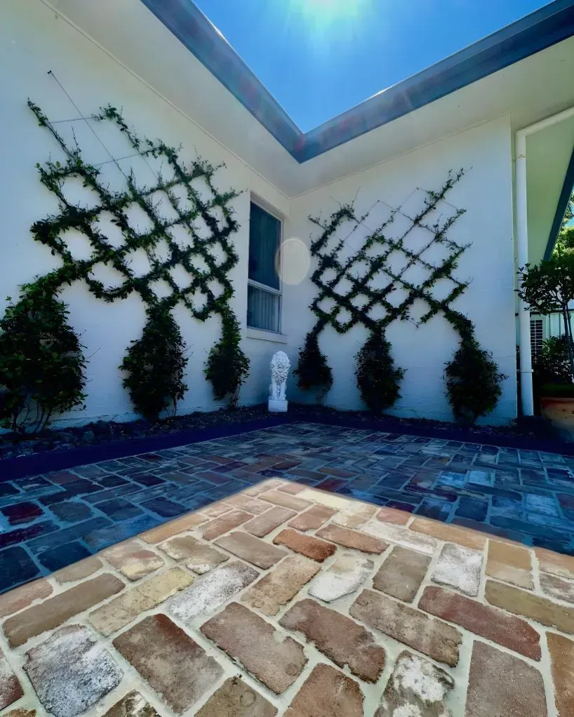 Brick Patio with Two Walls — Creative Landscapes Coffs Harbour in Emerald Beach, NSW
