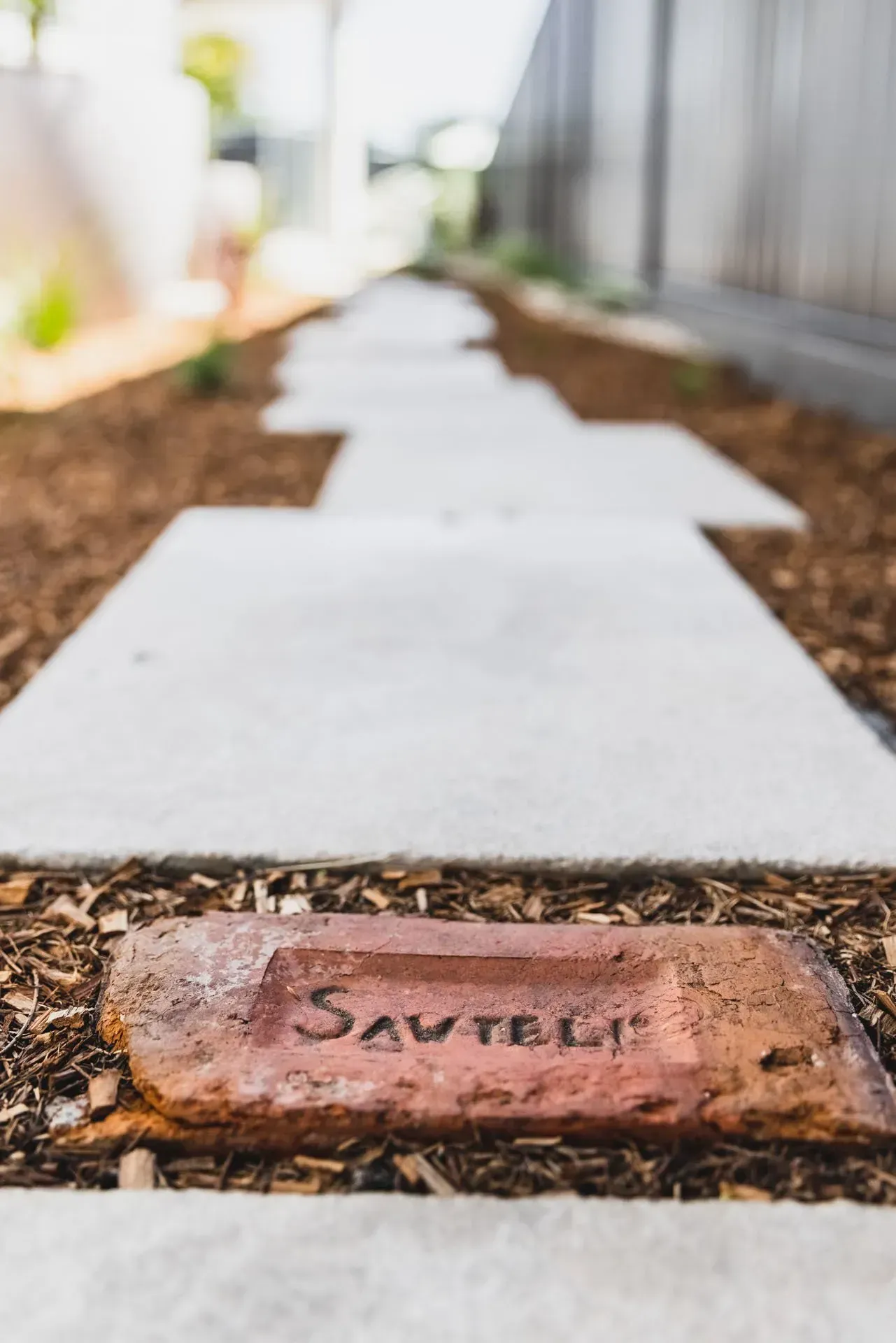 A Garden Path with Square Concrete Pavers  — Creative Landscapes Coffs Harbour in Korora, NSW