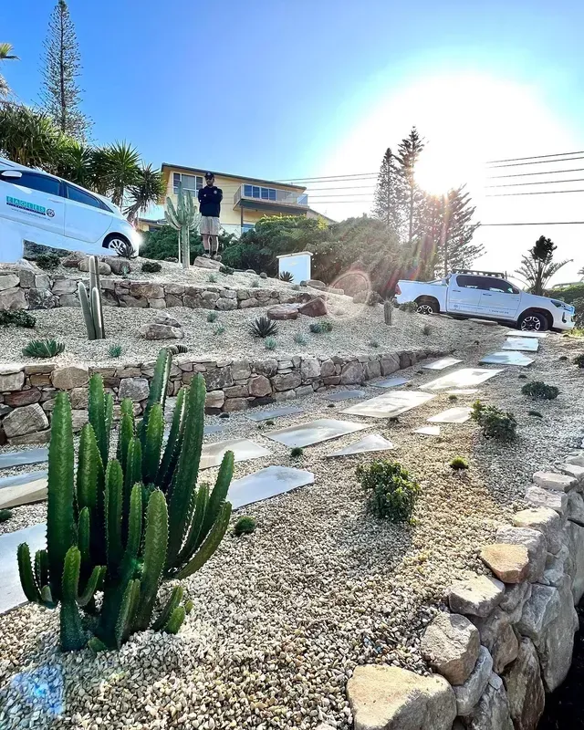 A Terraced Desert-Style Garden  — Creative Landscapes Coffs Harbour in Korora, NSW