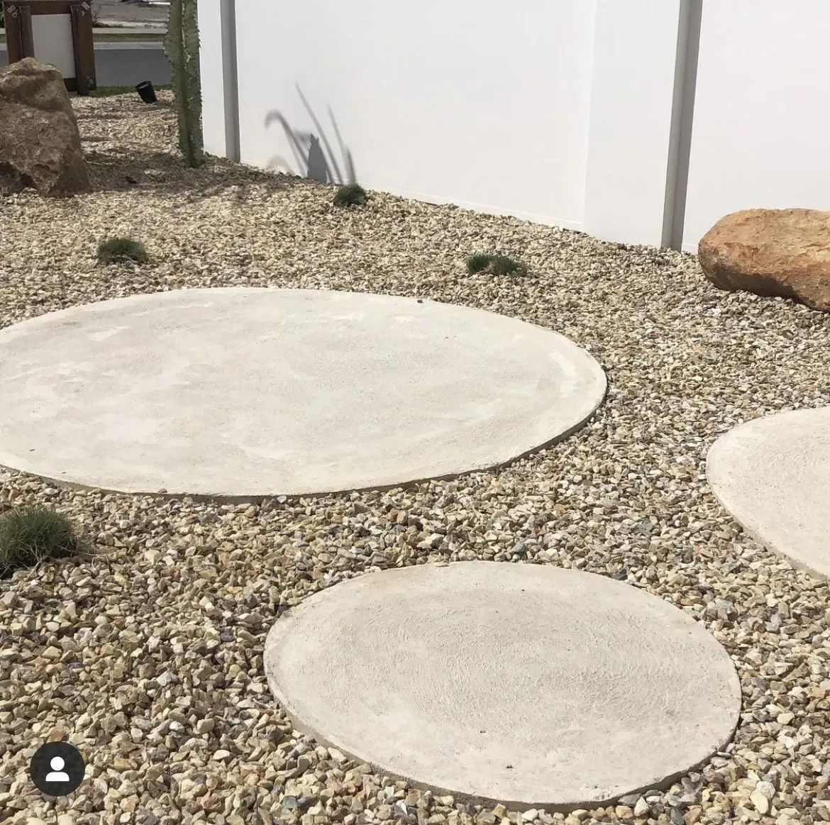 Concrete Circular Stepping Stones  — Creative Landscapes Coffs Harbour in Korora, NSW 