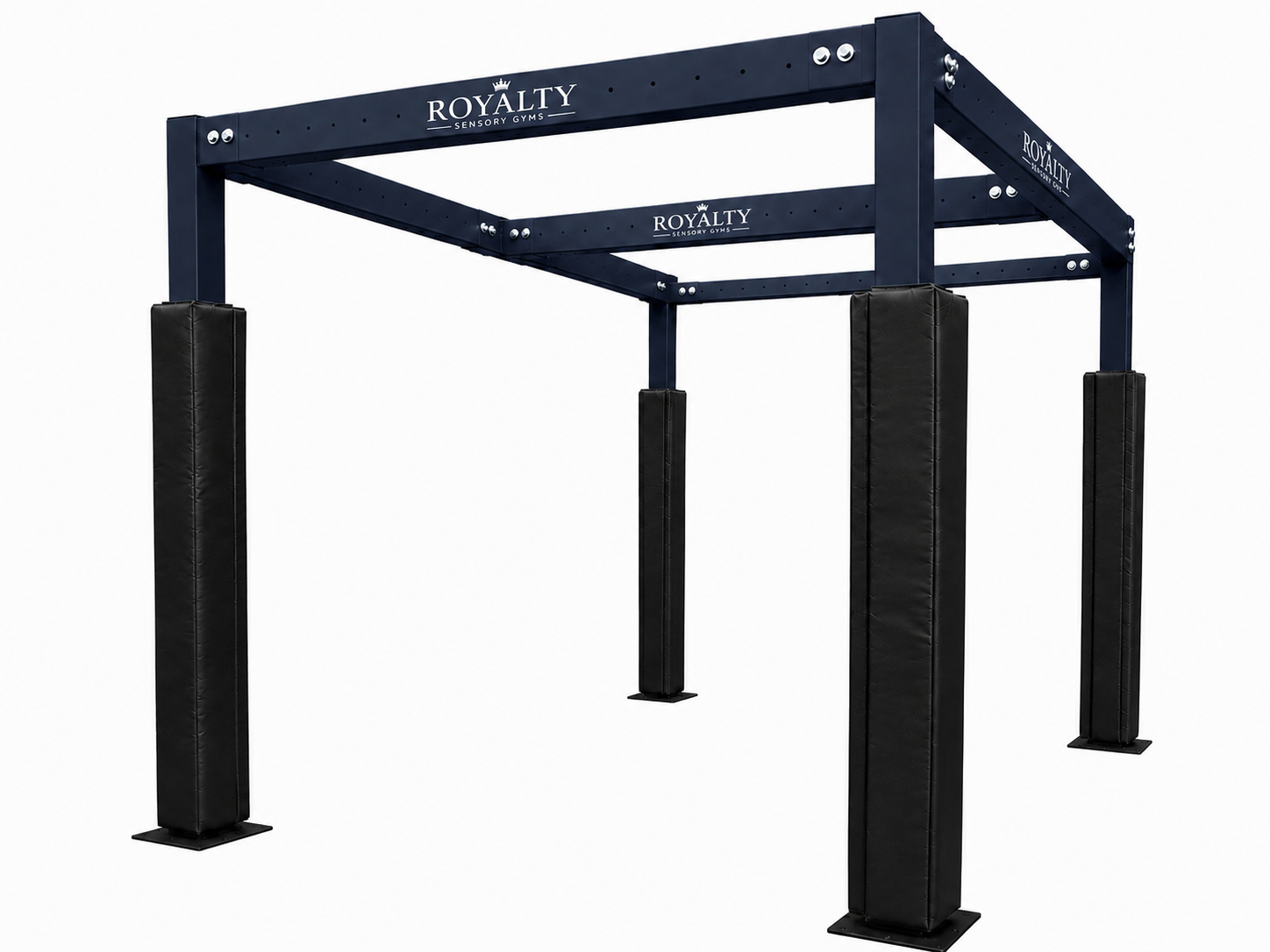 Free-standing sensory swing structure with multiple suspension points for therapy and movement activities