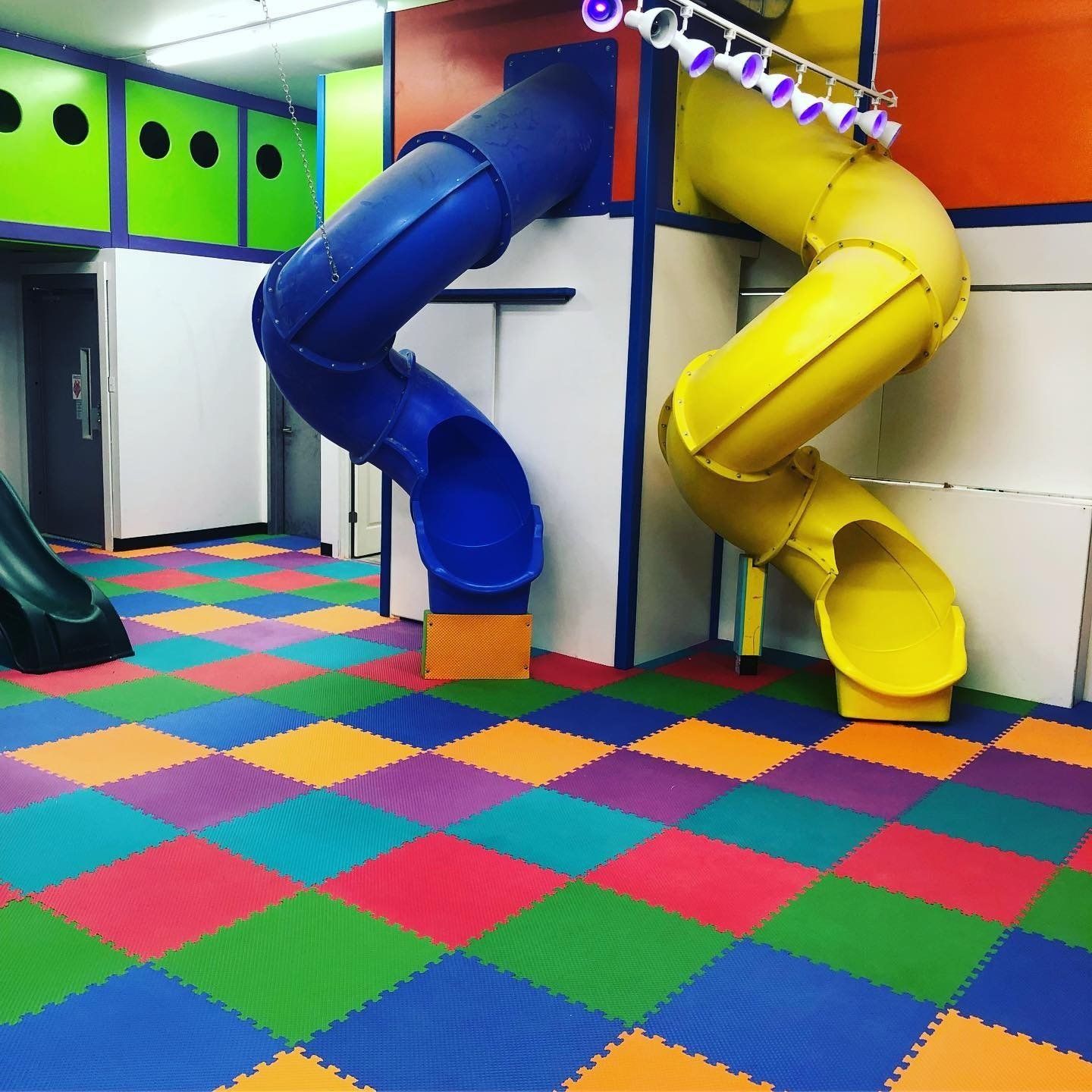 Custom sensory gym structure with tube slides