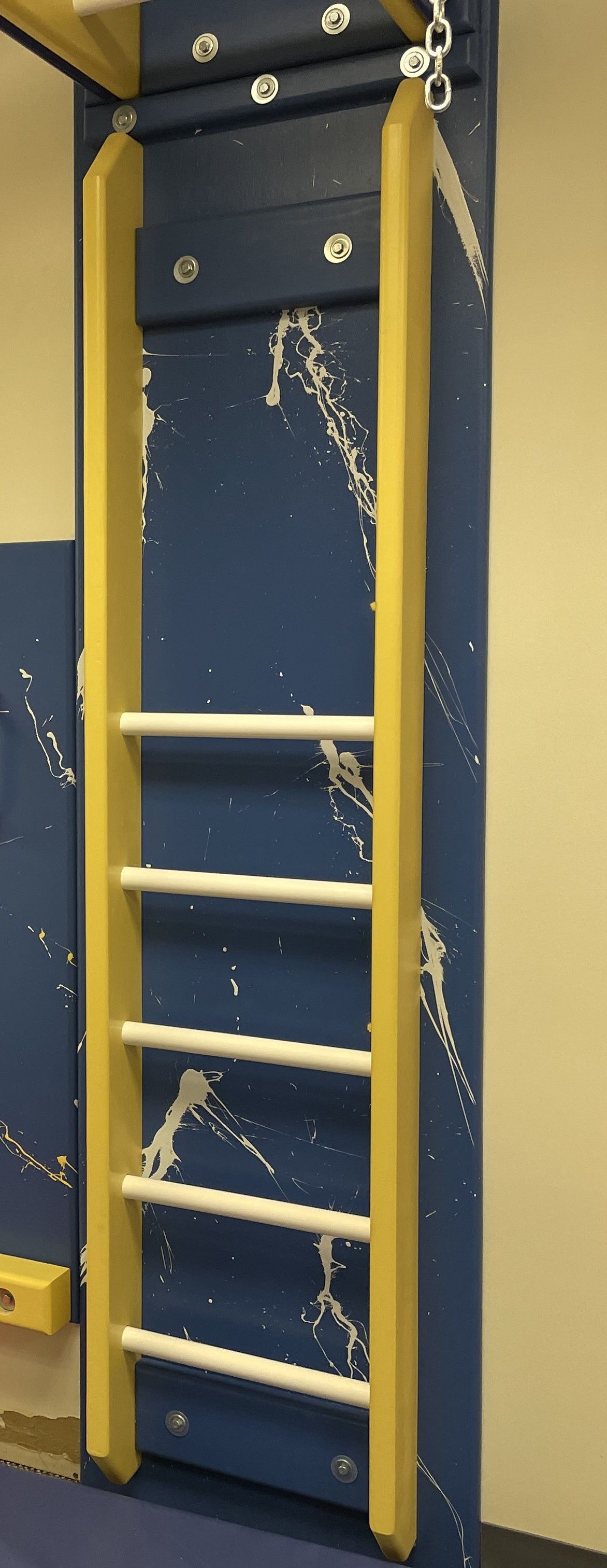 Custom wall ladder for a sensory gym