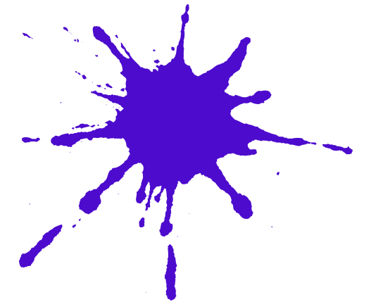Decorative purple paint splatter graphic