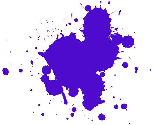 Decorative purple paint splatter graphic