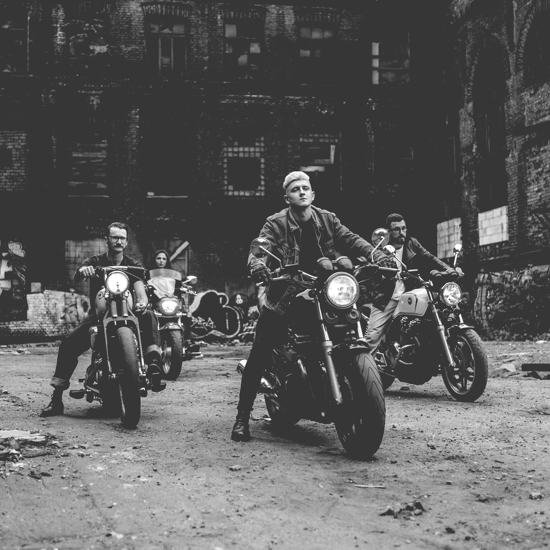 Motorradfahrer auf Ihren Maschinen