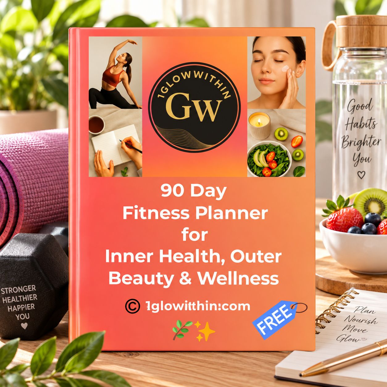 1GlowWithin 90-Day Wellness Planner cover