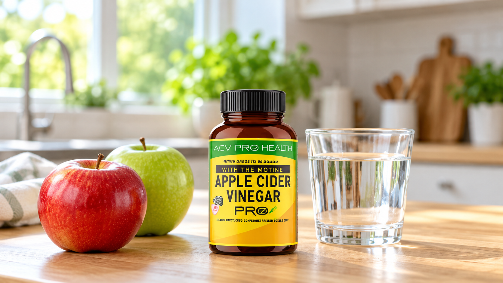 Apple cider vinegar capsules bottle