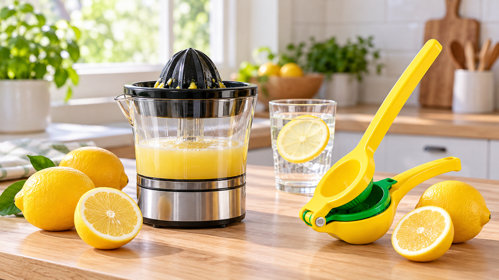 Electric citrus juicer and lemon squeezer
