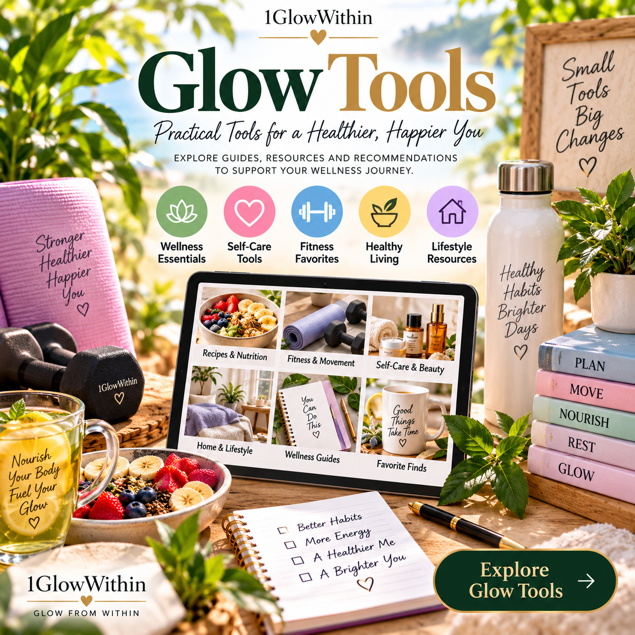 1GlowWithin GlowTools wellness calculators and check-ins