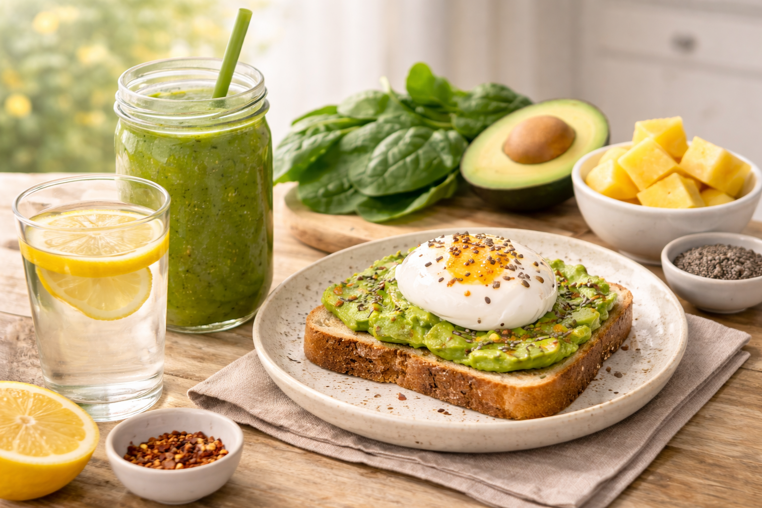 Healthy breakfast start to the day