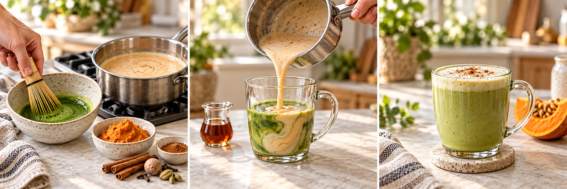 Pumpkin-Spice Matcha Latte